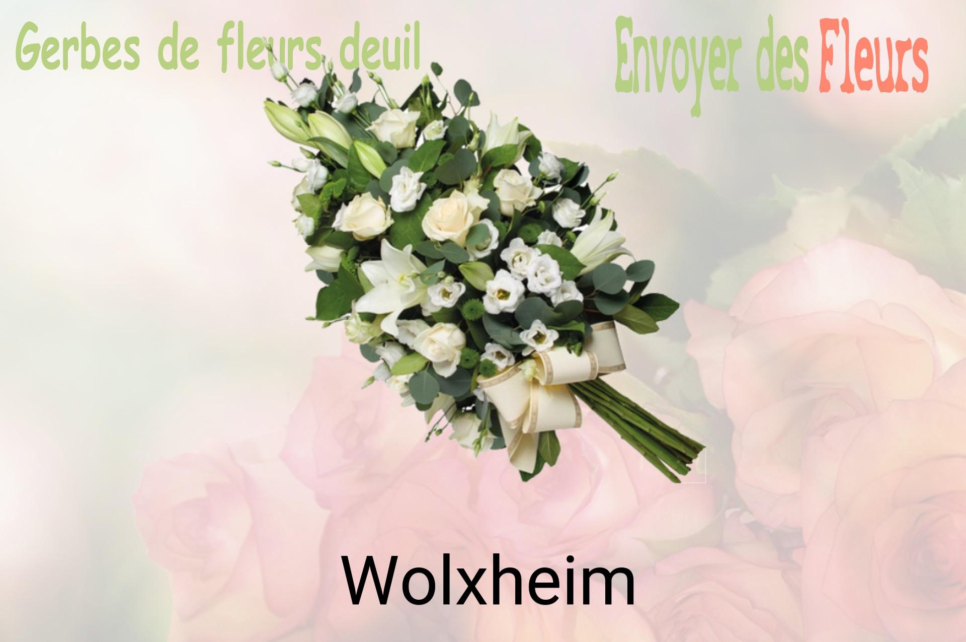 Gerbe de fleurs de deuil livrée à Wolxheim